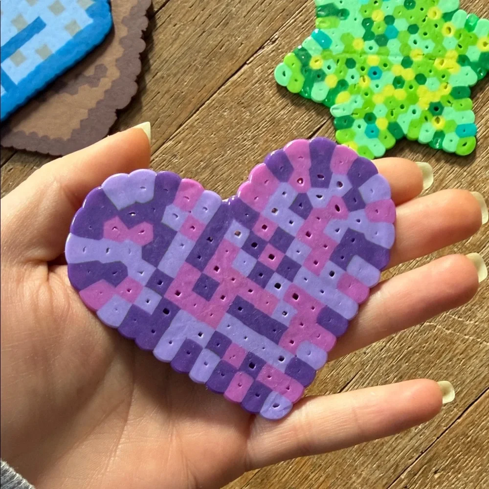Colorful Handmade Beaded Booty Coasters Set
